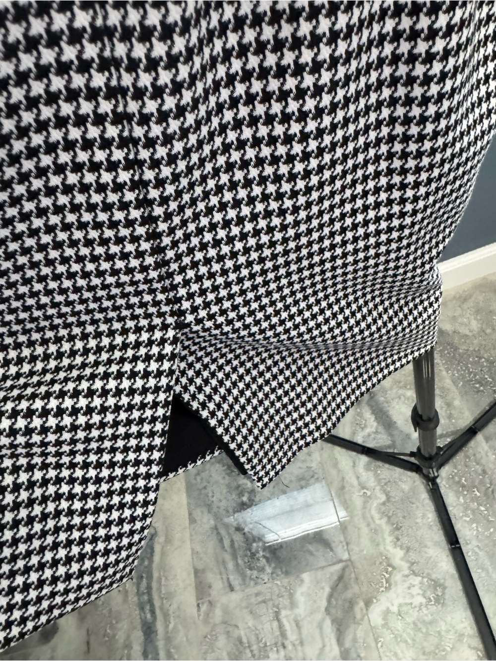White House Black Market Black & White Houndstooth Midi Sheath Dress - Picture 5 of 8